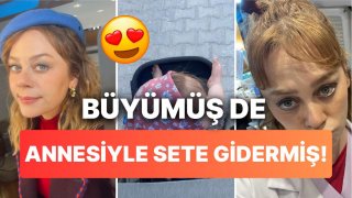 Demet Evgar, Bahar Dizi Setinde Kızının Kendisine Makyaj Yaptığı Tatlı Anları Paylaştı! 