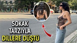 Hazar Ergüçlü sokak tarzıyla dillere düştü 